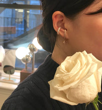 Load image into Gallery viewer, PAVE 'C' RAINDROP EARRING