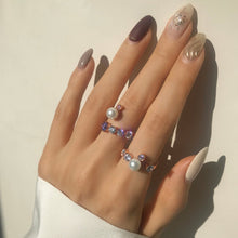 Load image into Gallery viewer, MADEMOISELLE 2 PEARL PAVED RING