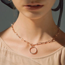 Load image into Gallery viewer, FREDERIC PAVED CIRCLE LINK CHAIN NECKLACE