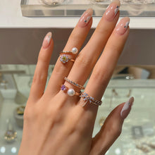 Load image into Gallery viewer, VITTO PEARL STONE PAVED RING