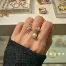 Load image into Gallery viewer, SKYE SQUARE STONE OPEN RING