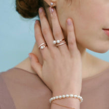 Load image into Gallery viewer, VERA DUO PEARL PAVED RING
