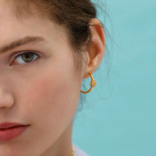 Load image into Gallery viewer, RICCO FLOWER HOOP EARRINGS