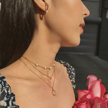 Load image into Gallery viewer, B-BLOCK CIRCLE ONE-STONE INLAY NECKLACE