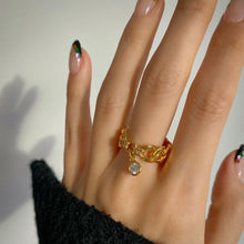 Load image into Gallery viewer, KISMET 1 ROUND STONE CHAIN RING