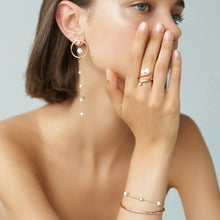 Load image into Gallery viewer, CECILLIA DBL CHAIN OPEN BANGLE
