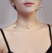 Load image into Gallery viewer, IBENS MULTISTONE BAR CHOKER NECKLACE