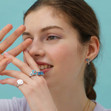 Load image into Gallery viewer, PALM TREE PAVE STUD EARRING