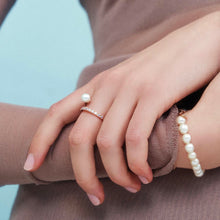 Load image into Gallery viewer, VERA 2 PEARL PAVED RING