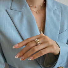 Load image into Gallery viewer, ERES TRIPLE PAVED COMBO CHAIN RING