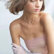 Load image into Gallery viewer, CECILLIA PEARL STONE DBL CHOKER NECKLACE