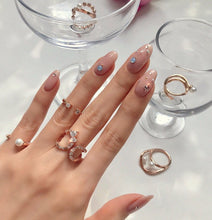 Load image into Gallery viewer, CREED DBL RAINBOW RAINDROP RING