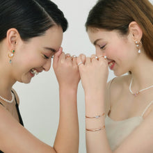 Load image into Gallery viewer, VITTO PEARL STONE HOOP EARRING