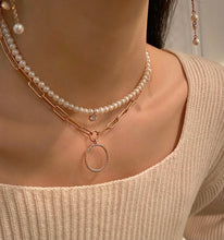 Load image into Gallery viewer, FREDERIC PAVED CIRCLE LINK CHAIN NECKLACE