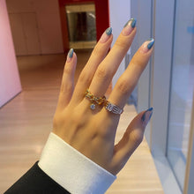 Load image into Gallery viewer, KISMET 1 ROUND STONE CHAIN RING