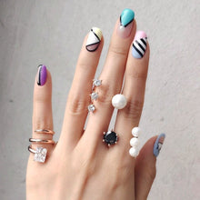 Load image into Gallery viewer, STELLA 2 STONE OPEN RING