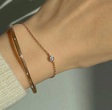 Load image into Gallery viewer, EDGAR DBL CHAIN OPEN BANGLE