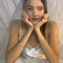 Load image into Gallery viewer, B-BLOCK CIRCLE STONE NECKLACE