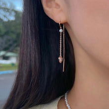 Load image into Gallery viewer, SWEETHEART 1 PEARL CHAIN EARRING