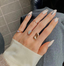 Load image into Gallery viewer, CLOUDY HALF-MOON STONE RING