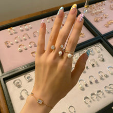 Load image into Gallery viewer, SIA 2 SPIRAL PEARL PAVE RING