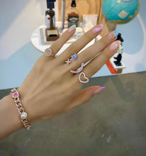 Load image into Gallery viewer, HEART NINE PAVED RING