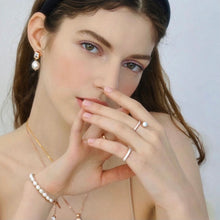 Load image into Gallery viewer, VERA 2 PEARL PAVED RING