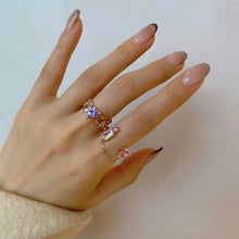 Load image into Gallery viewer, REMI HEART STONE CHAIN RING