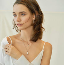 Load image into Gallery viewer, CROSBY BAROQUE PEARL STONE DBL NECKLACE