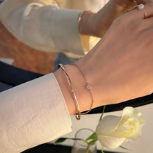 Load image into Gallery viewer, EDGAR DBL CHAIN OPEN BANGLE