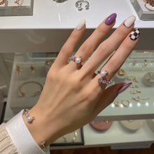 Load image into Gallery viewer, MADEMOISELLE 2 PEARL PAVED RING