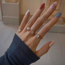 Load image into Gallery viewer, KAIA OVAL CHAINED DBL RINGS