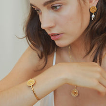 Load image into Gallery viewer, ANNI ROMAN PAVED COIN BANGLE