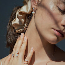 Load image into Gallery viewer, CAMBELL PAVED OVAL PEARL EARRING