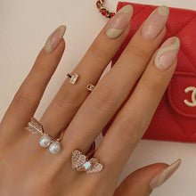 Load image into Gallery viewer, ELLEY THREE HEART ARROW ALL PAVED RING