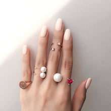 Load image into Gallery viewer, OPEN HEART STONE RING 1
