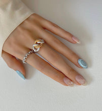 Load image into Gallery viewer, ERES TRIPLE PAVED COMBO CHAIN RING