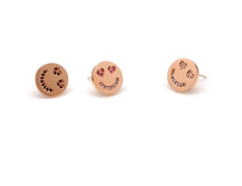 Load image into Gallery viewer, SMILE HEART EYED STUD EARRING