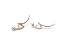 Load image into Gallery viewer, INFINITY SPIRAL PEARL PAVE EARRING