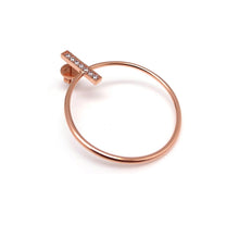 Load image into Gallery viewer, YVES PAVE BAR HOOP EARRING