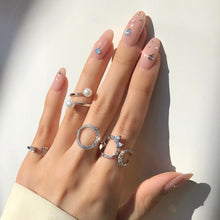 Load image into Gallery viewer, CREED DBL RAINBOW RAINDROP RING