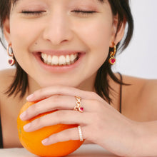 Load image into Gallery viewer, KISMET 2 HEART STONE CHAIN RING