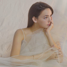 Load image into Gallery viewer, EVA3 PEARL STONE MINI CHAIN EARRING