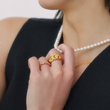 Load image into Gallery viewer, ERES TRIPLE PAVED MATTED FINISH CHAIN RING