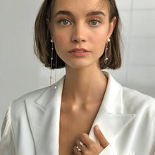Load image into Gallery viewer, SOPHIA2 DBL CHAIN EARRING