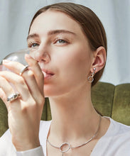 Load image into Gallery viewer, GD STONE PEARL HOOP