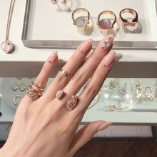 Load image into Gallery viewer, CLOUDY HALF-MOON STONE RING