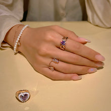 Load image into Gallery viewer, REMI HEART STONE CHAIN RING