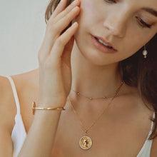Load image into Gallery viewer, ANCIENT ROMAN3 PAVED COIN DBL NECKLACE