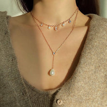 Load image into Gallery viewer, HAILEY PEARL STONE CHAIN NECKLACE

